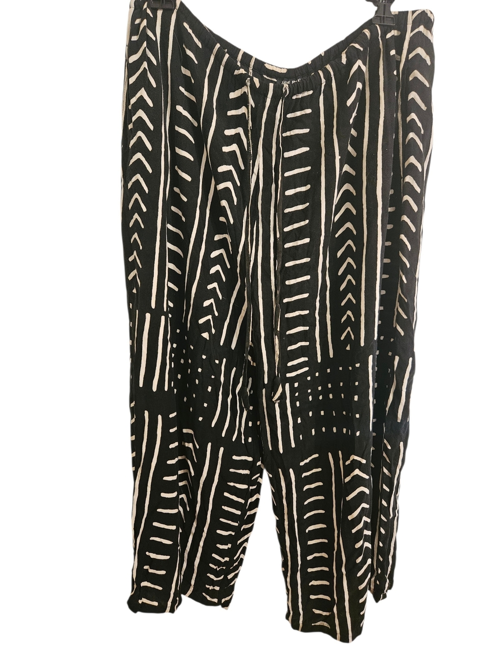 Sam Hilu Vintage Rayon Tribal Print Lightweight Wide Leg Pants Free Size